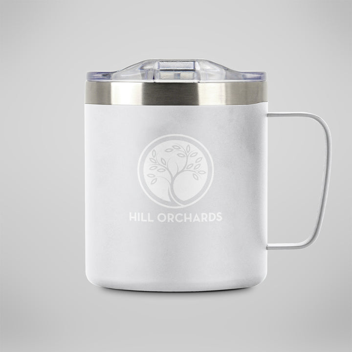 Stainless Steel Laser Engraved Coffee Mug with Acrylic Lid - 12 oz
