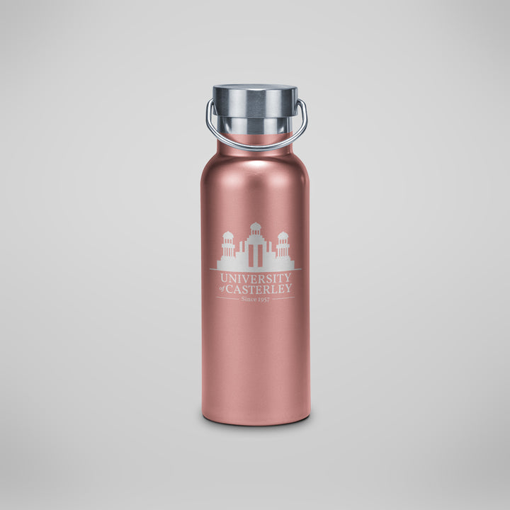 Stainless Steel Laser Engraved Water Bottle with Flex Handle - 17 oz