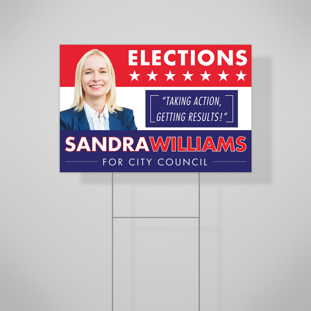 Plastic Yard Sign with Metal H-Stake